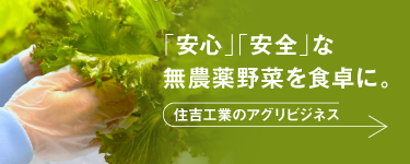 「安心」「安全」な無農薬野菜を食卓に。 住吉工業のアグリビジネス